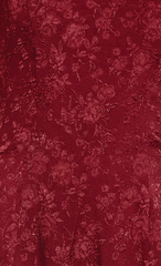 Wine Jacquard Bandeau Mini Dress