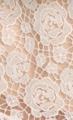 White Sequin Floral Lace Mini Dress