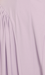 Lilac Gathered Hip Pocket Midaxi Dress