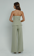 Olive Tailored Longline Bandeau Jumpsuit