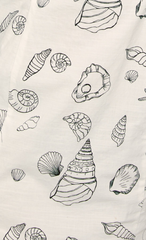 White Seaside Print Mini Dress