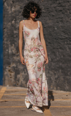 Lilac Cherub Garden Maxi Dress