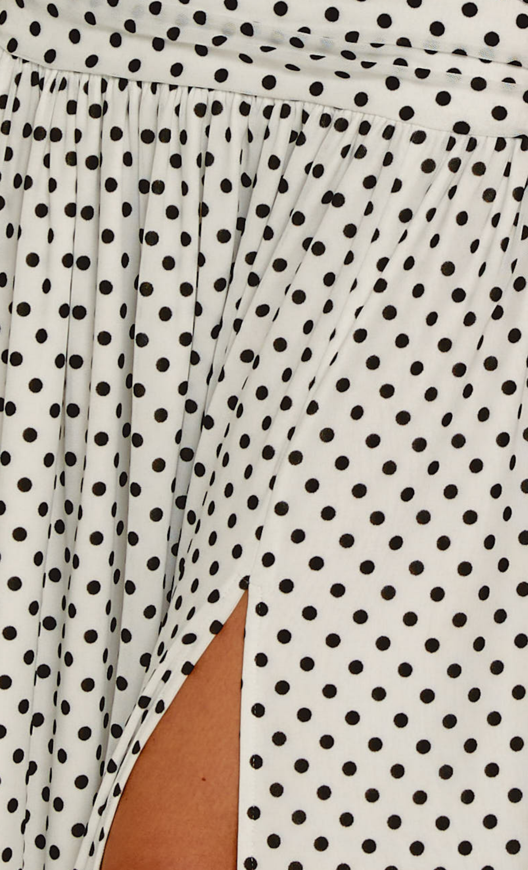 White Mesh Drop Waist Polka Dot Maxi Dress