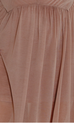 Mauve Pointed Waist Detail Maxi Dress