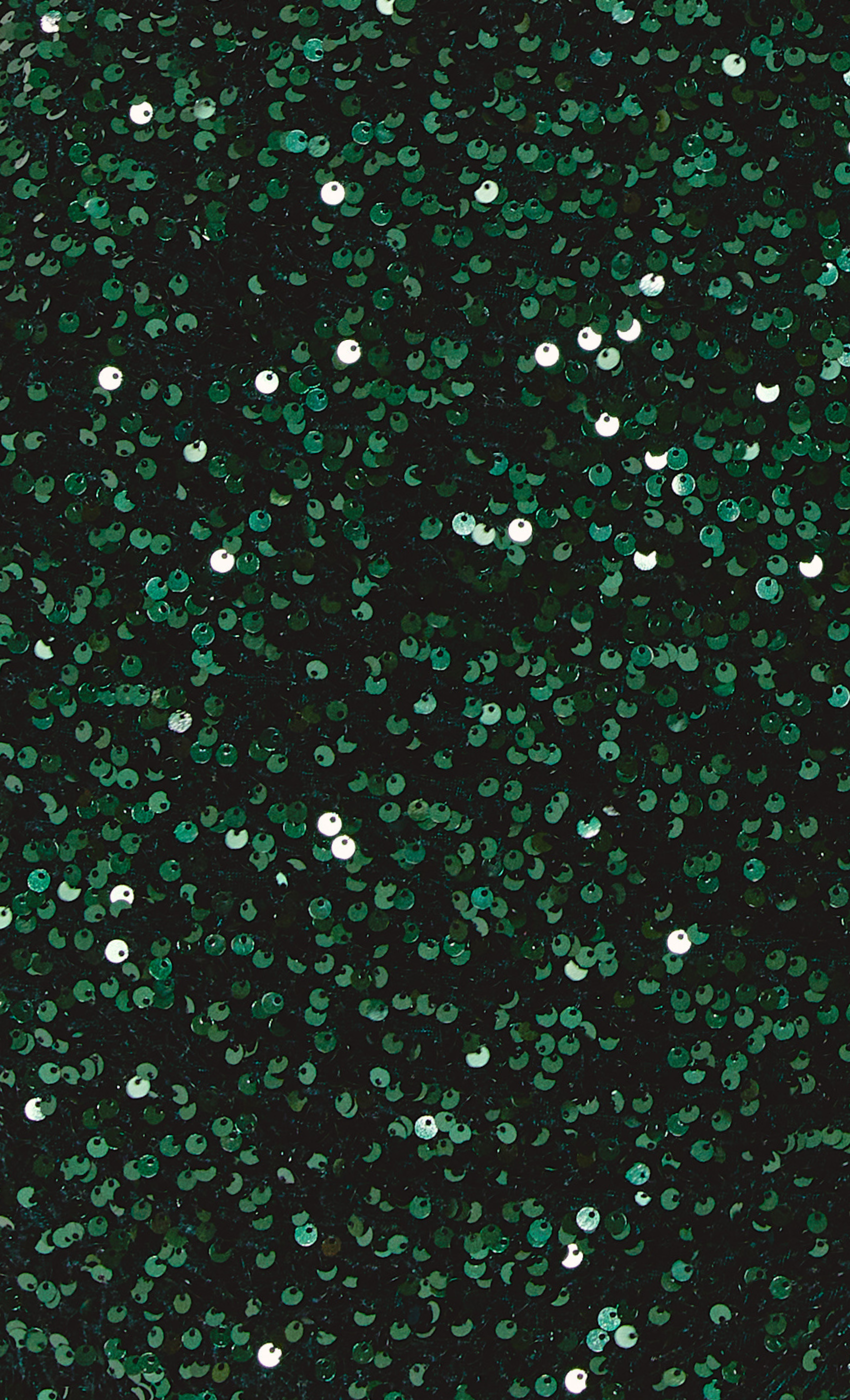 Green Velvet Sequin Thigh Slit Maxi Dress