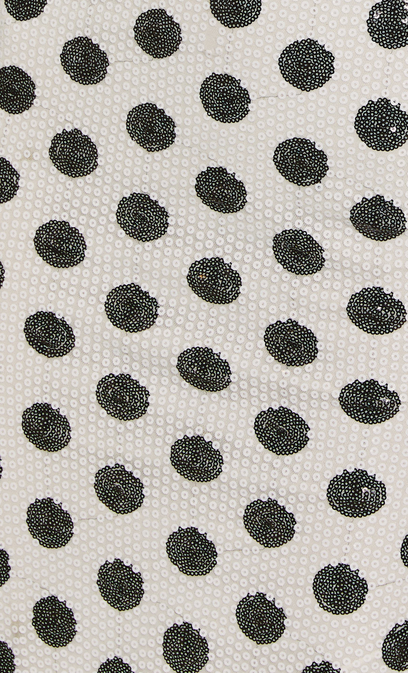White Polka Dot Sequin Bandeau Maxi Dress