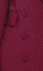 Plum Double Breasted Blazer Mini Dress