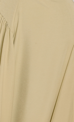Olive Bandeau Hip Gathered Midi Dress
