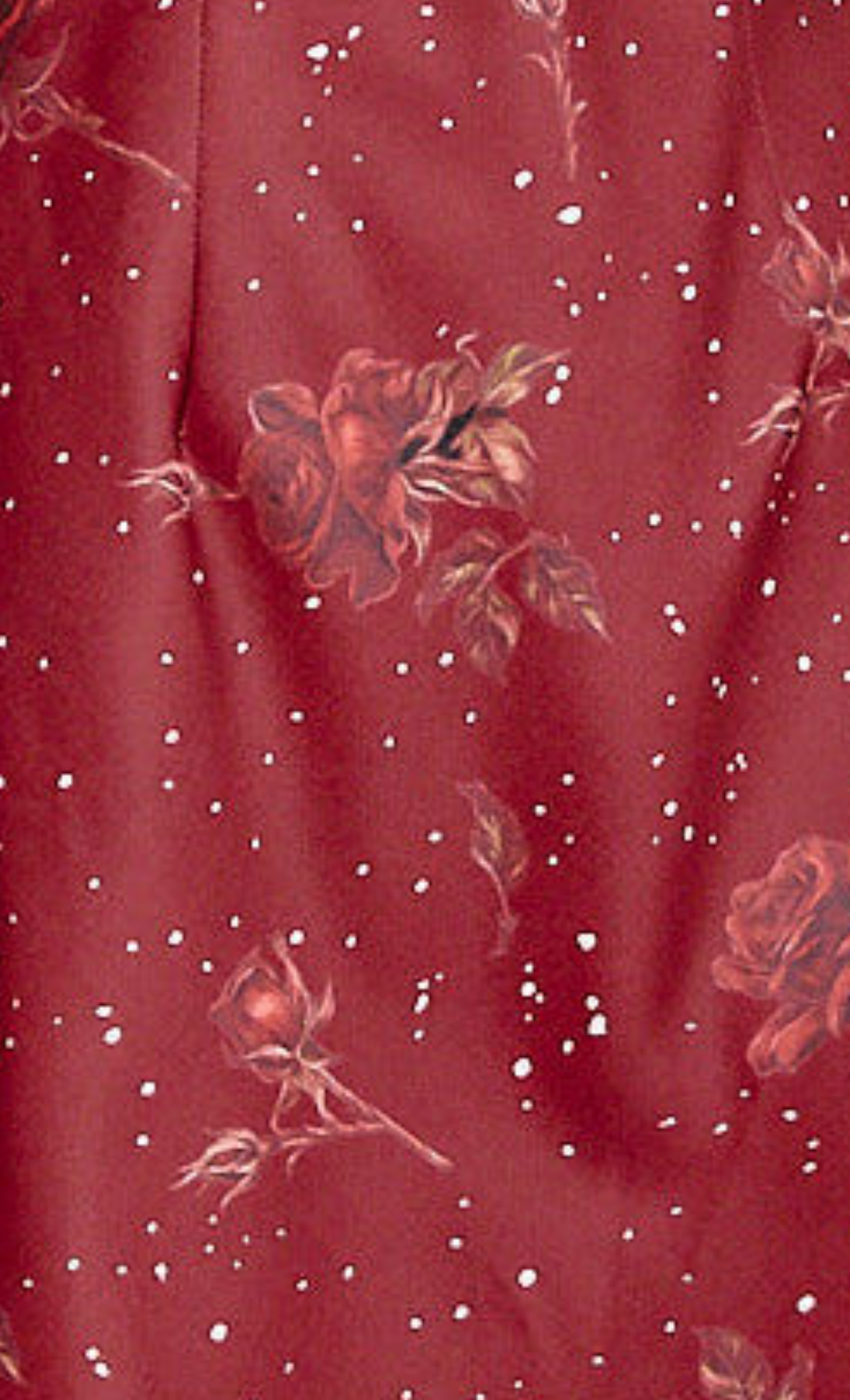 Wine Polka Dot Rose Scarf Mini Dress