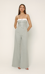 Grey Ruched Bust Jumpsuit