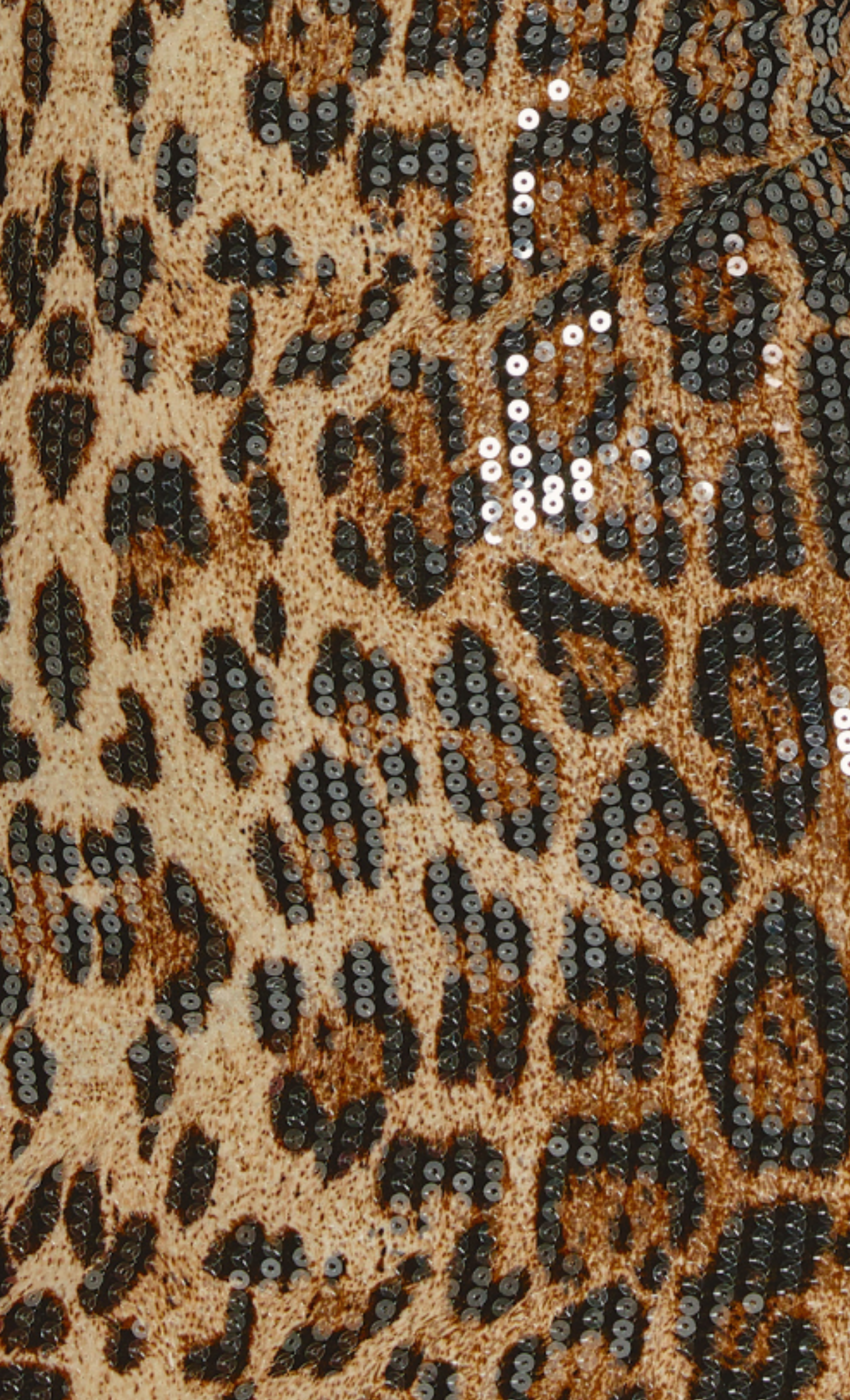 Leopard Sequin Bandeau Maxi Dress