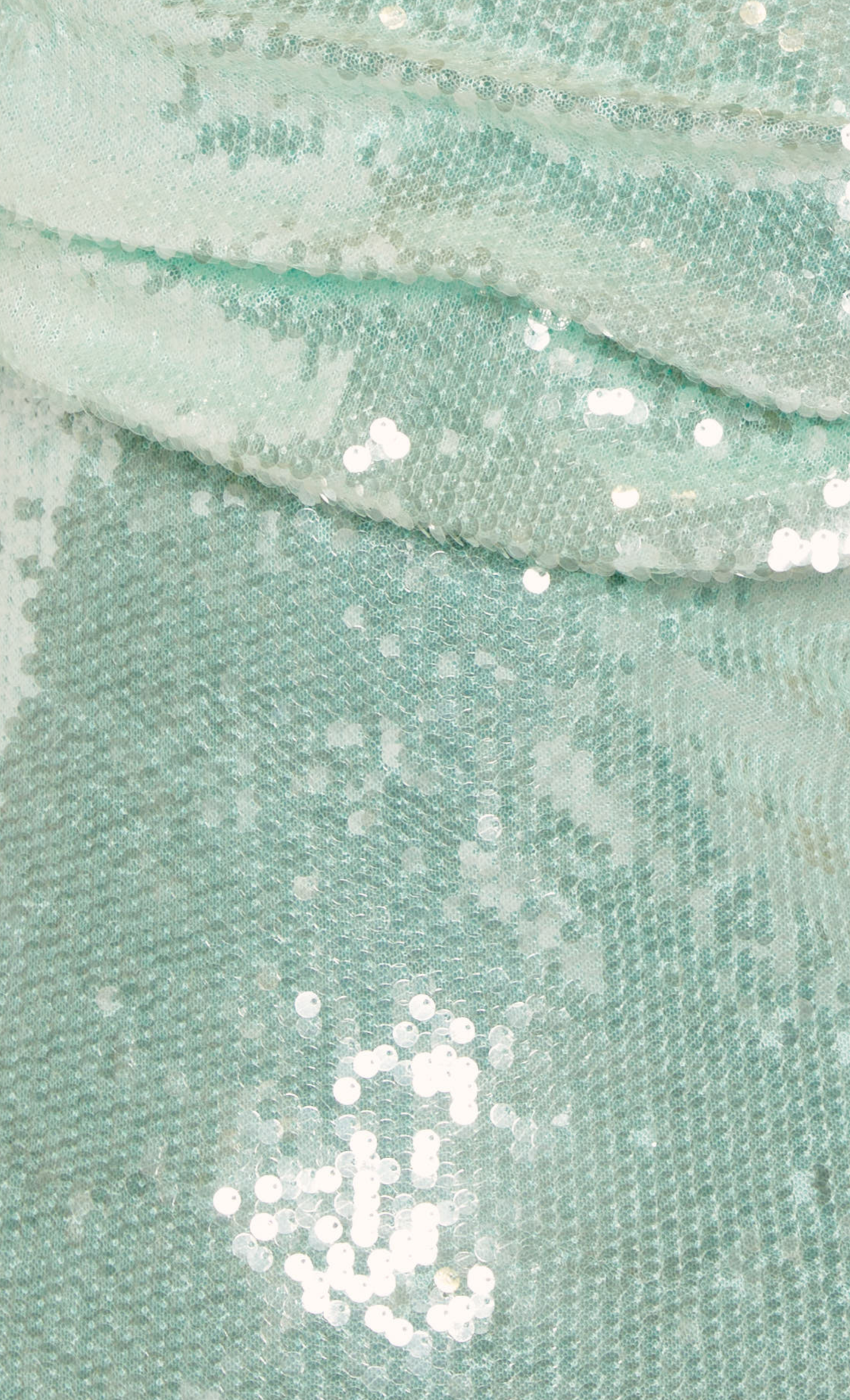 Mint Sequin Ruched Bust Maxi Dress