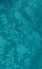 Teal Petal Strap Satin Jacquard Maxi Dress