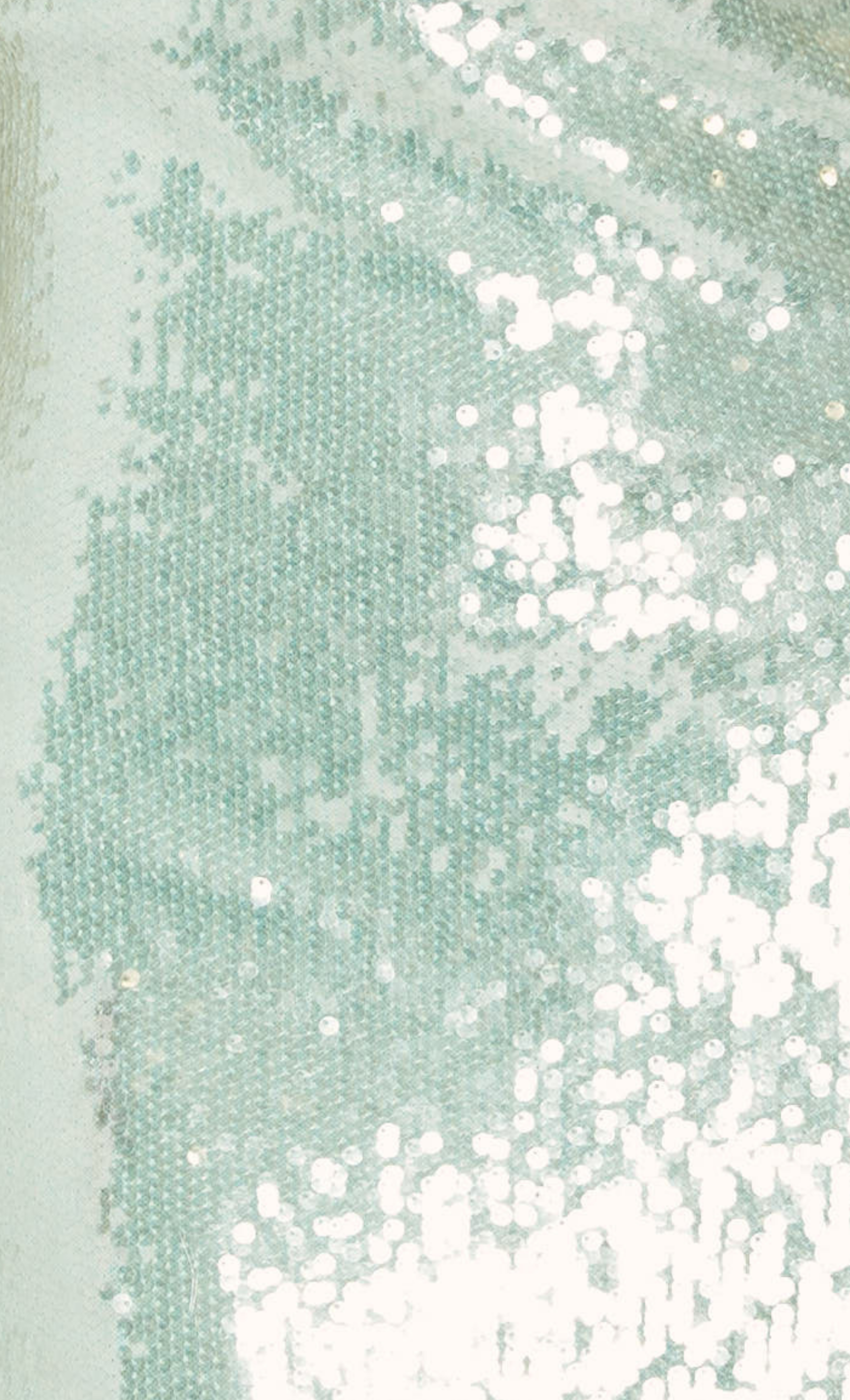 Mint Sequin Cowl Back Mini Dress