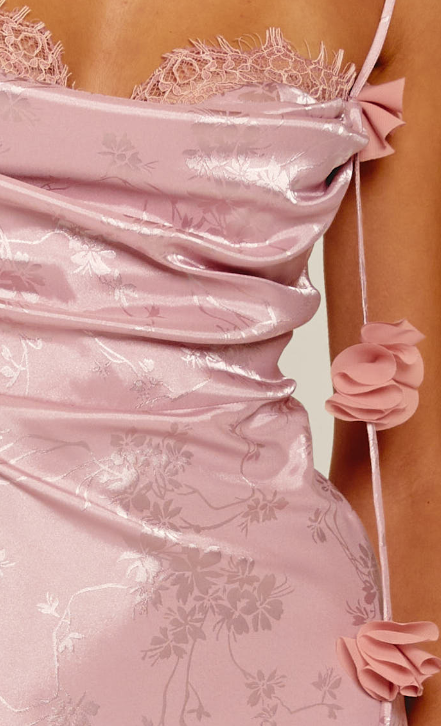 Pink Petal Strap Mini Dress