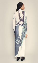 Snowed In Mesh Print Top
