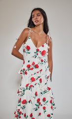 Rose Petal Detail Maxi Dress